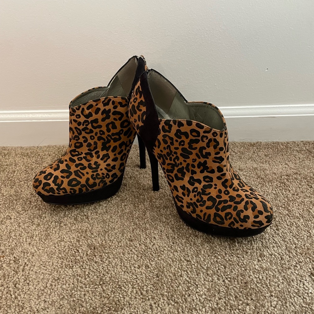 Guess Cheetah Print Bootie Heel
